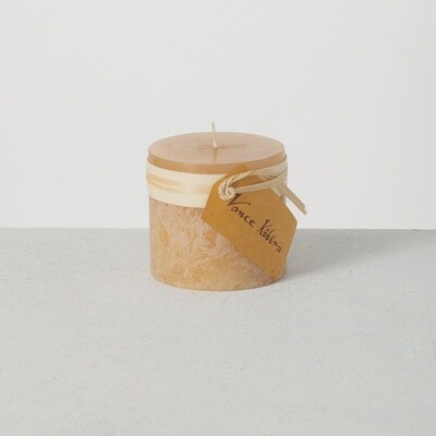 Timber Pillar Candle - Sand