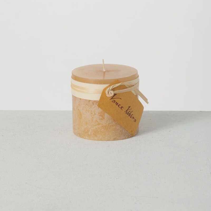 Timber Pillar Candle - Sand