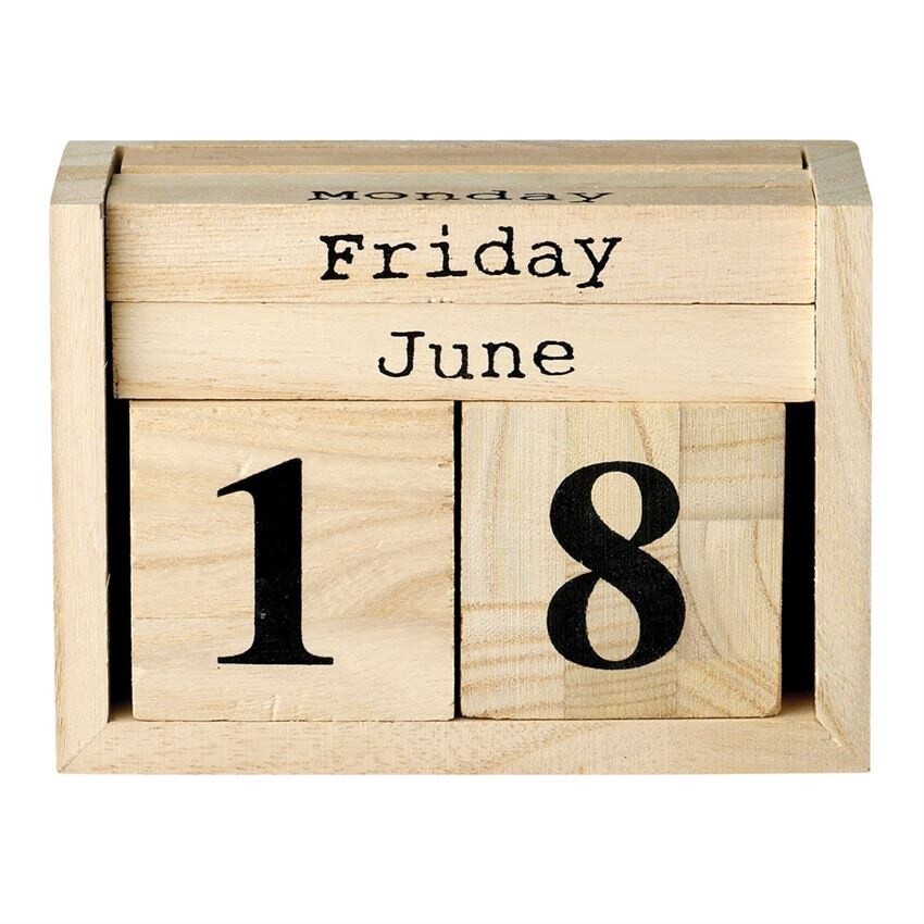 Perpetual Wood Calendar