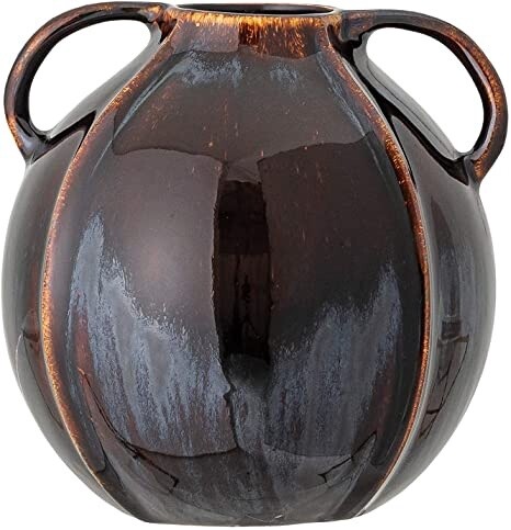 Dark Brown Vase with Handles