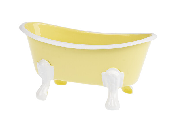 Metal Bathtub Soap Dish Pale Yellow