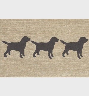 Doggies Black Indoor/Outdoor Rug 2&#39;x3&#39;