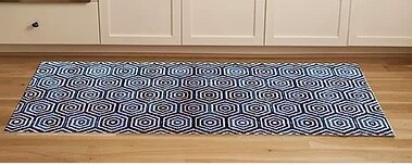 Washable Mat - Hex Blue