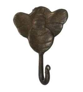 Bee Wall Hook, Color: Rust