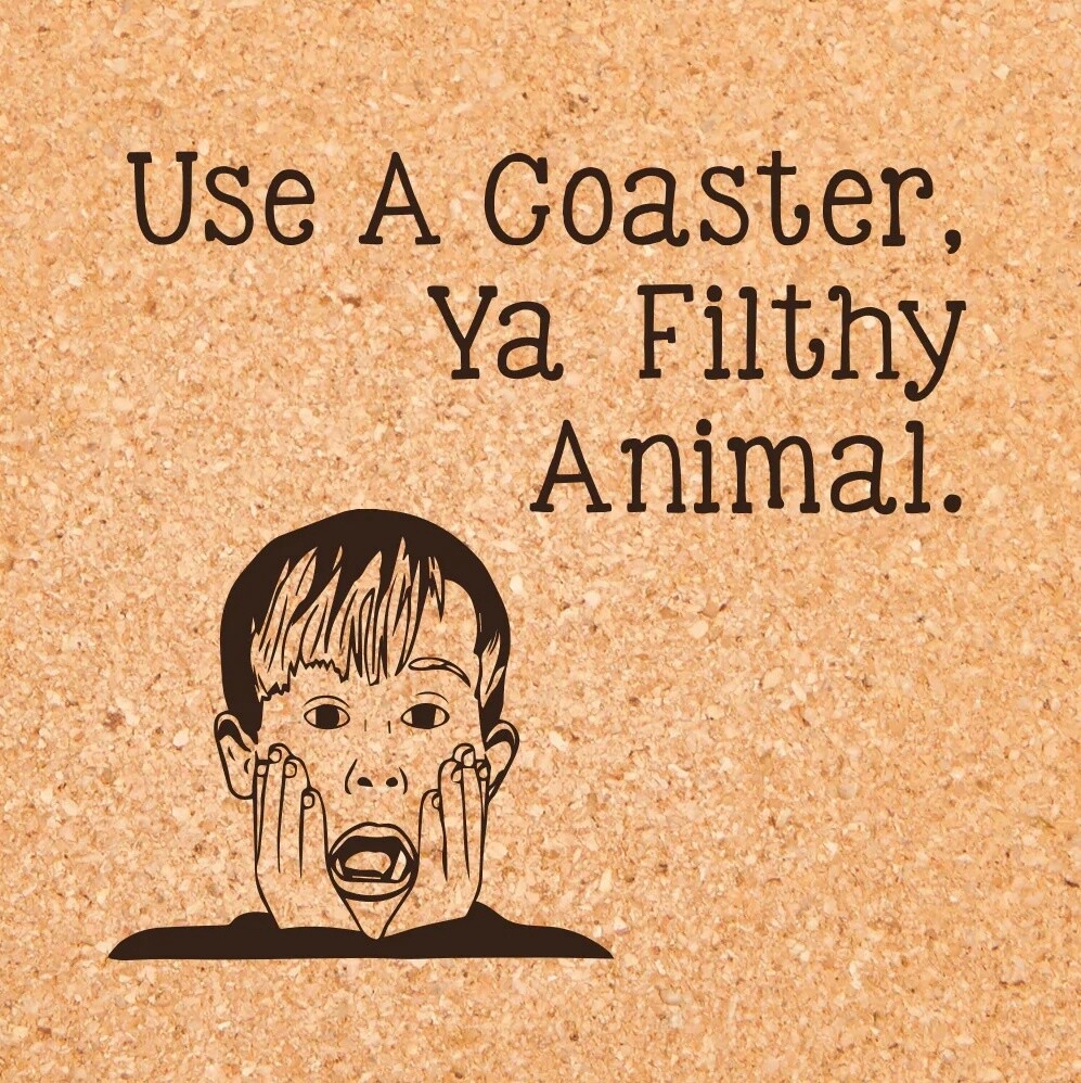Filthy Animal Cork Coaster