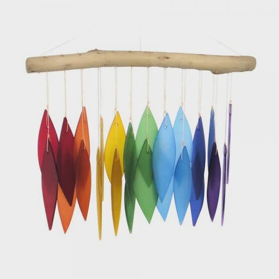Rainbow Glass Wind Chime