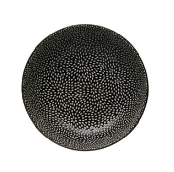 5&quot; Midnight Blue &amp; White Glazed Bowl - 3 styles, Pattern: Speckled