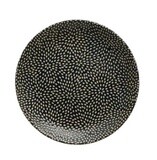 5&quot; Midnight Blue &amp; White Glazed Plate, Pattern: Speckled