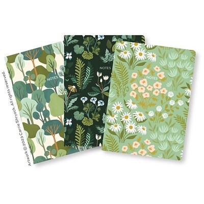 Greenery 3 pack notebooks