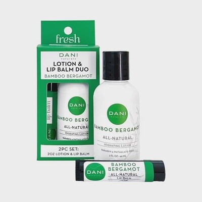 Bamboo Bergamot Lotion + Lip Balm Gift Set