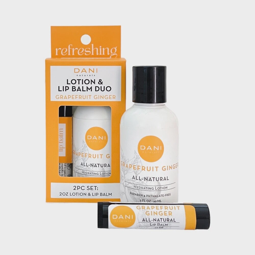 Grapefruit Ginger Lotion + Lip Balm Gift Set