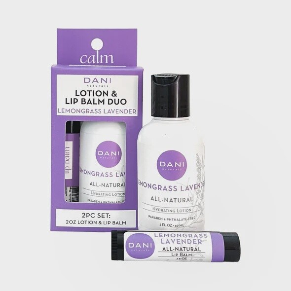 Lemongrass Lavender Lotion + Lip Balm Gift Set