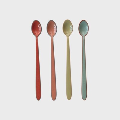 Colorful Enameled Cocktail Spoon