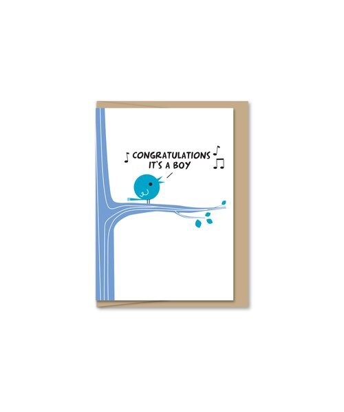 Blue Bird Congrats Mini Card