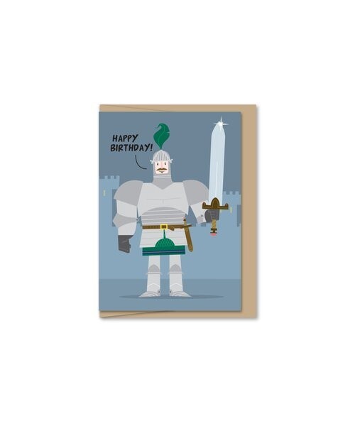 Happy Birthday Knight Mini Card