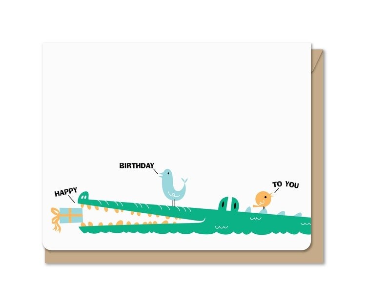 Birthday Croc Bi-fold Card