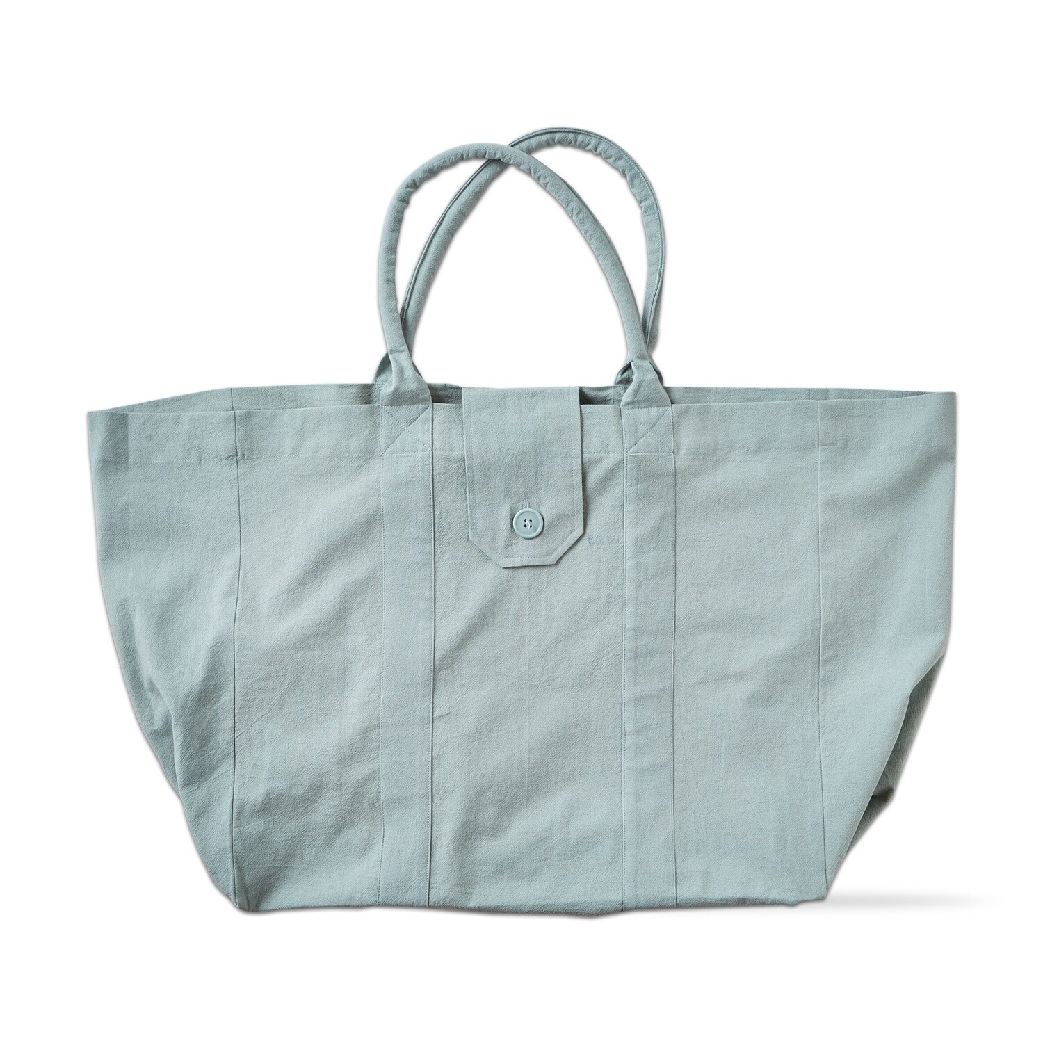 Oversized Crinkle Tote Bag, Color: Aqua