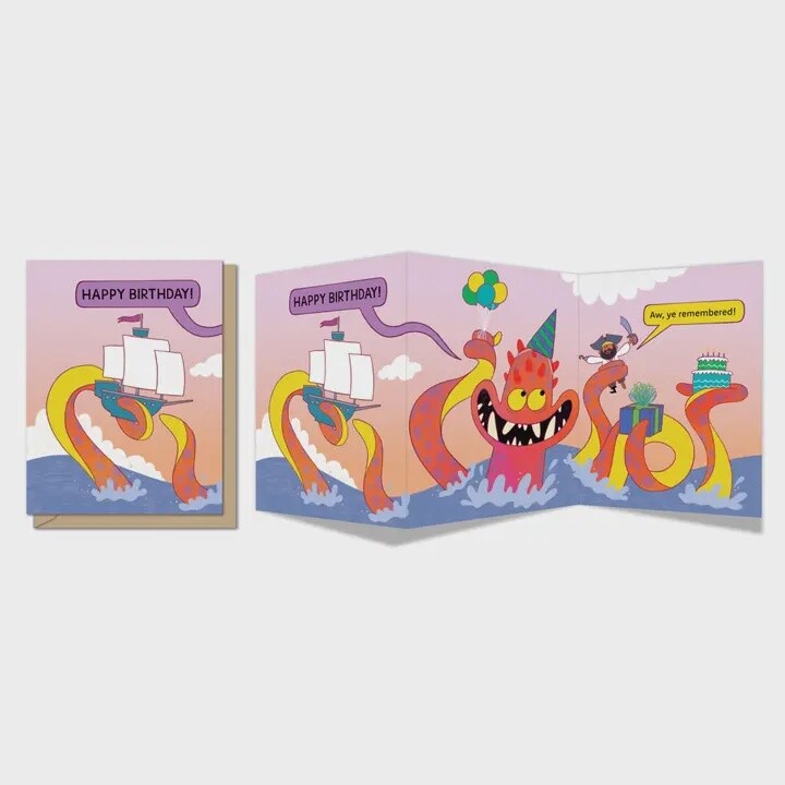 Kraken Remembered - Tri-fold Card