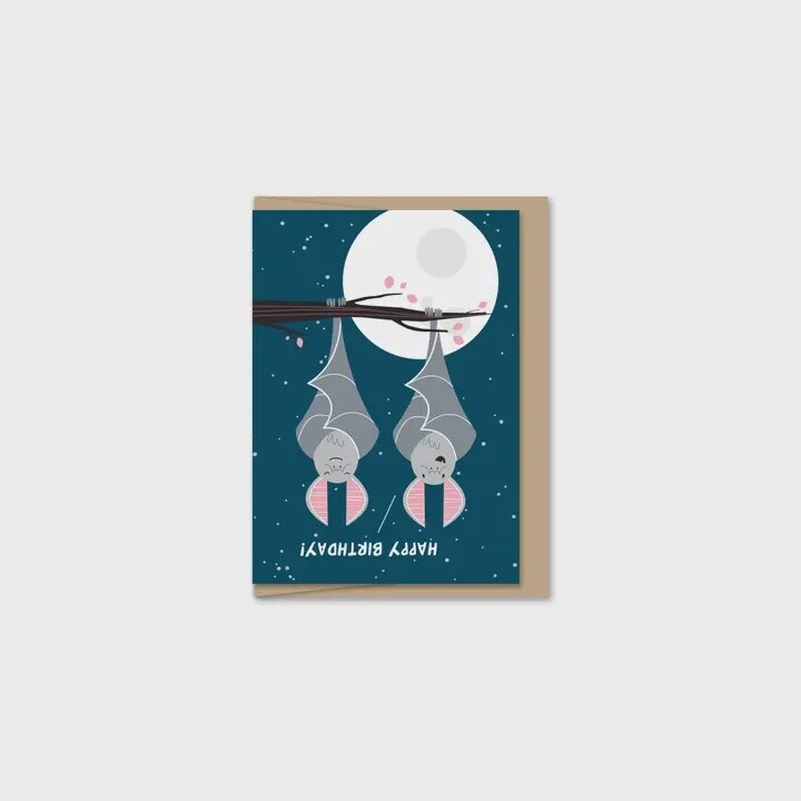 Happy Birthday Bats Mini Card