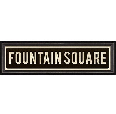 Fountain Square Street Sign
