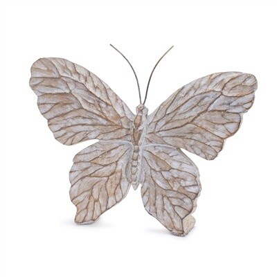 Tan Resin Standing Butterfly, Shape: Butterfly A