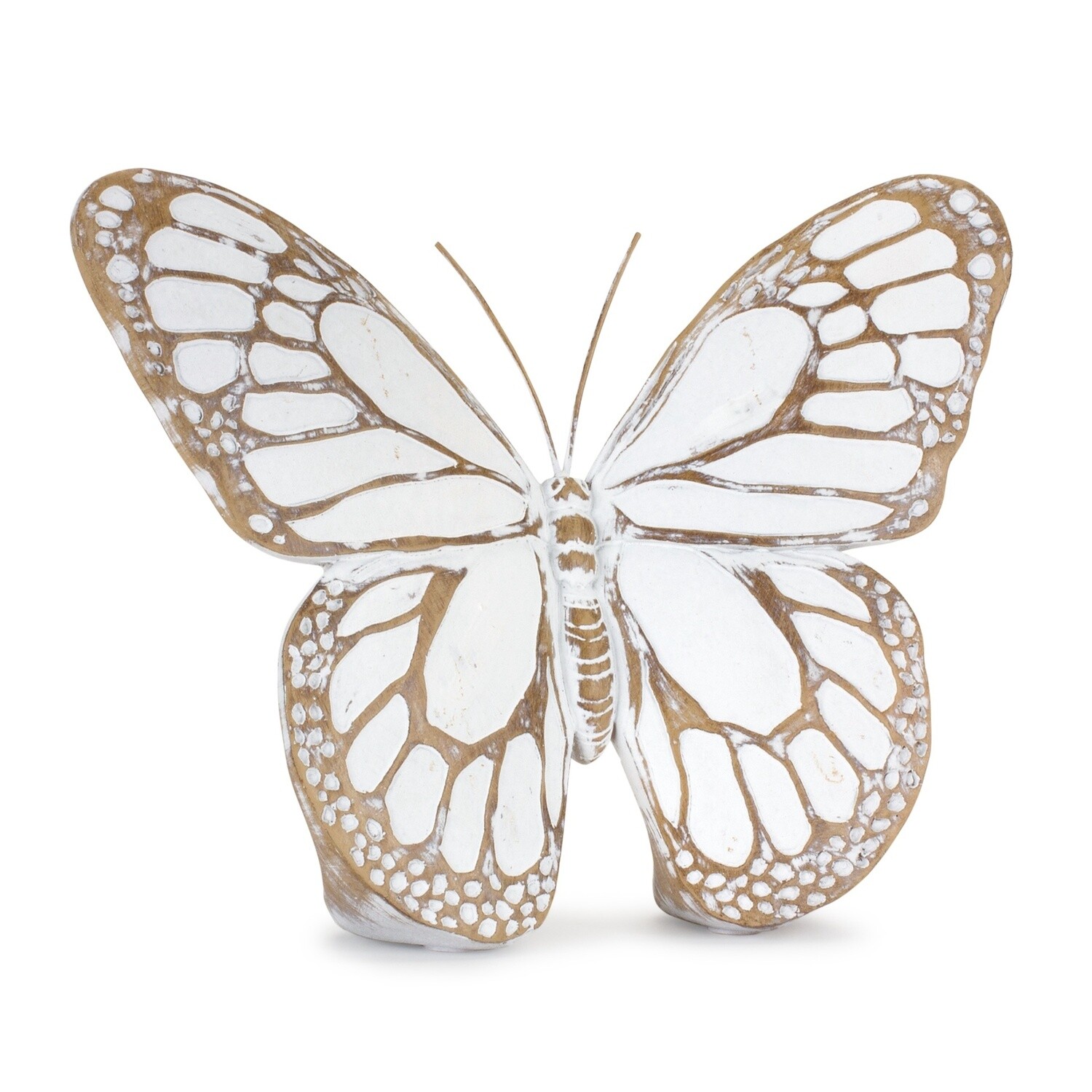 White Resin Standing Butterfly, Pattern: Style A