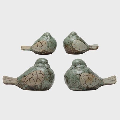 Green Stoneware Bird