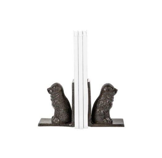 PAIR of Sitting Dog Bookends - Cast Iron