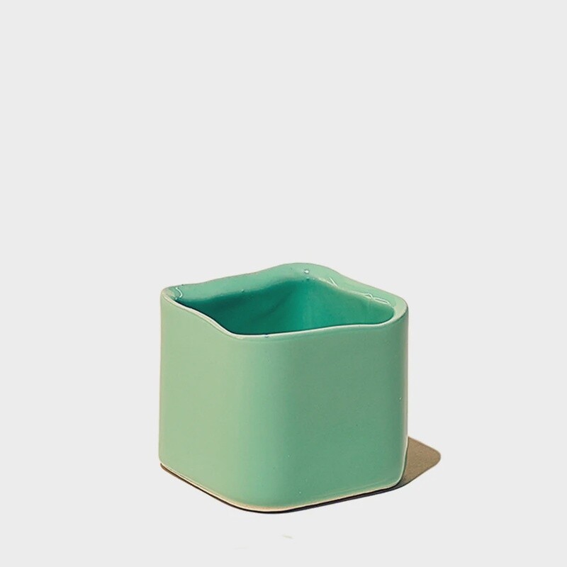 Absinthe Green Ceramic Container