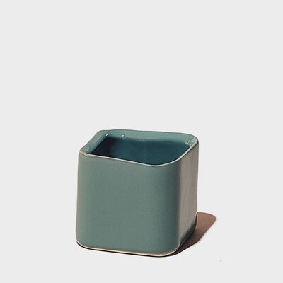 Green Grey Ceramic Container