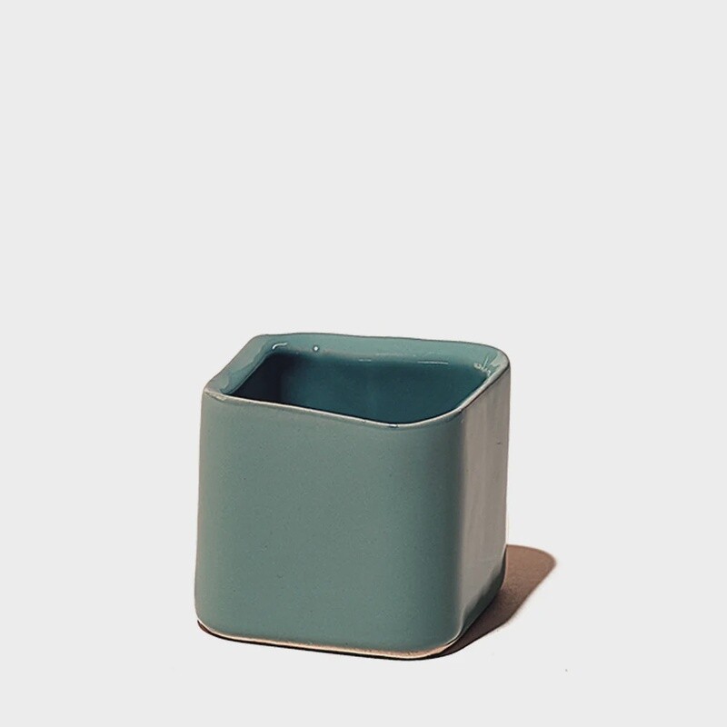 Green Grey Ceramic Container