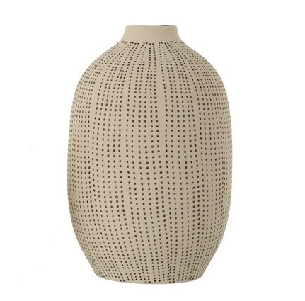 Ivory Speckled Vase, Size: Tall