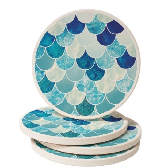 Mermaid&#39;s Scales Coaster - Round