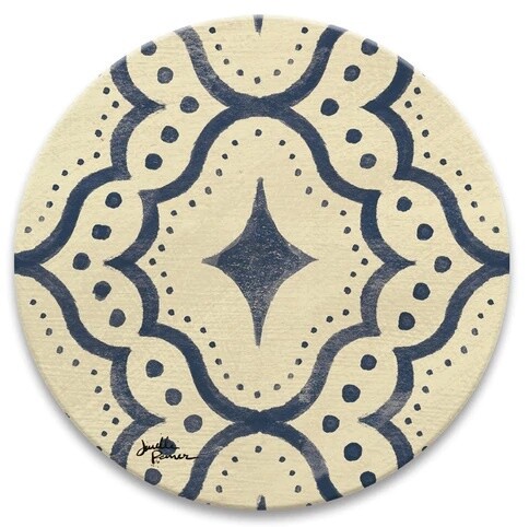 Moroccan Vibes Coaster - Round, Color: Blue