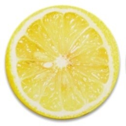 Vibrant Citrus Coaster - Round, Color: Lemon