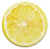 Vibrant Citrus Coaster - Round, Color: Lemon