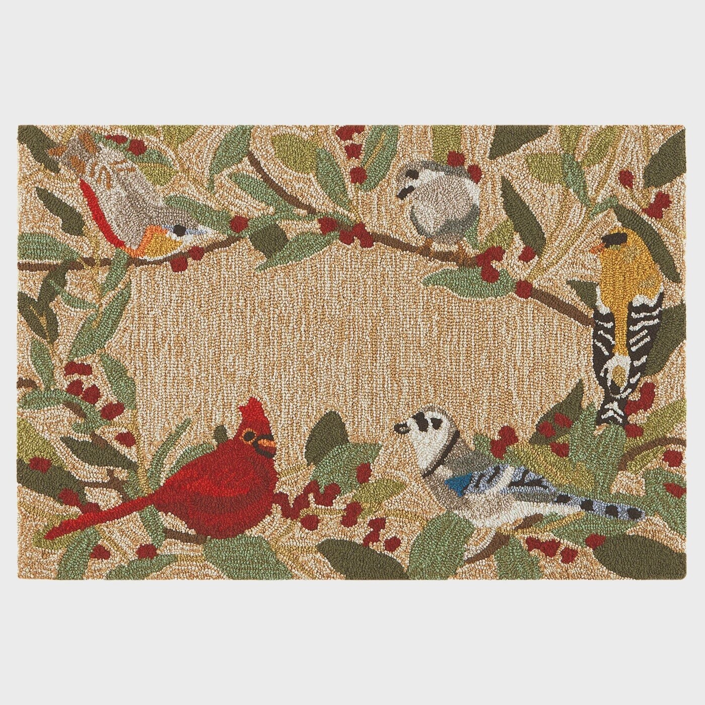 Bird Border Indoor/Outdoor Rug 2&#39;x3&#39;
