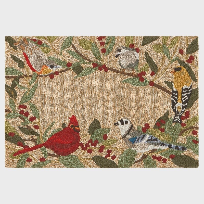 Bird Border Indoor/Outdoor Rug 2&#39;x3&#39;