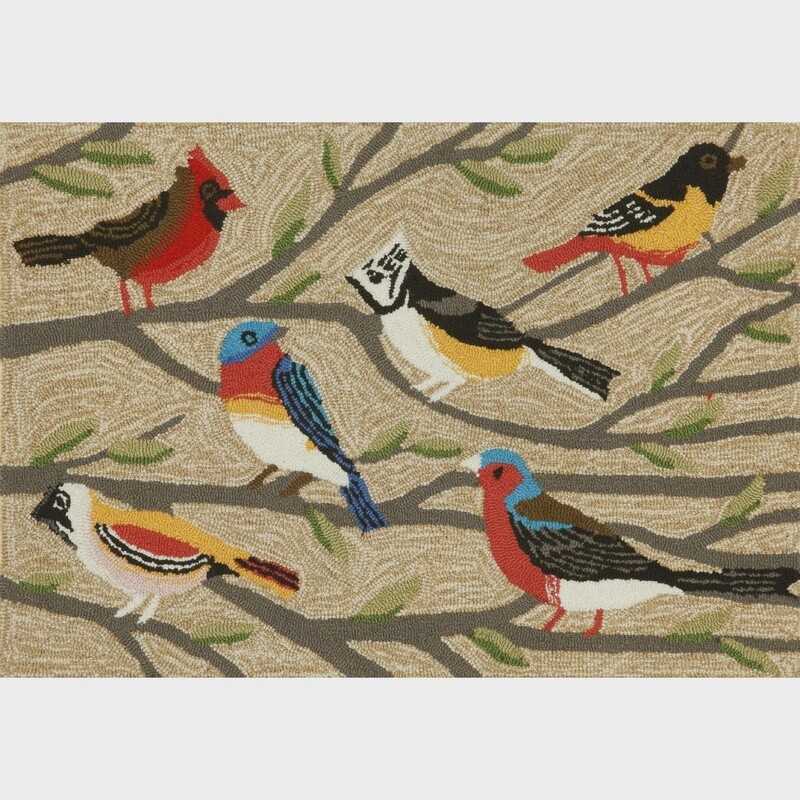 Birds Multi Indoor/Outdoor Rug 2&#39;x3&#39;