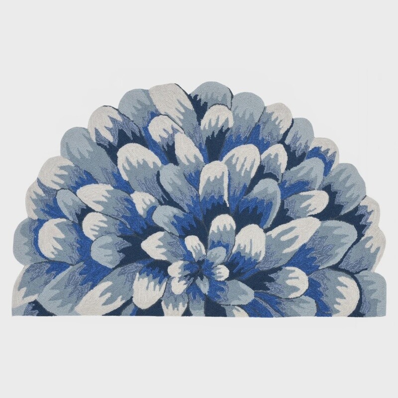 Mum Blue Indoor/Outdoor Rug 2&#39;x3&#39;