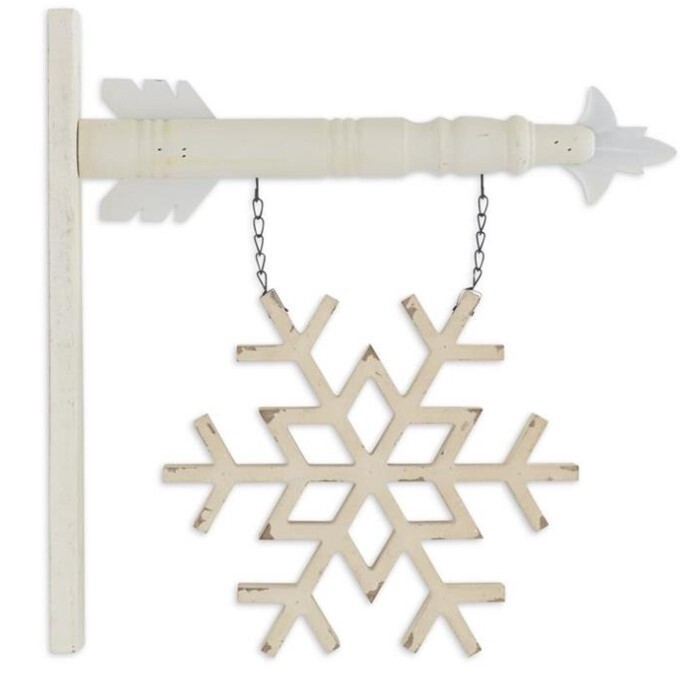 Painted Snowflake Hanging Sign