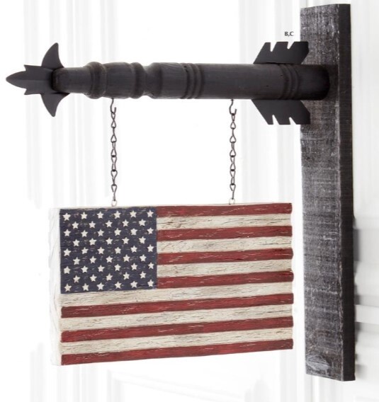 USA Flag Hanging Sign