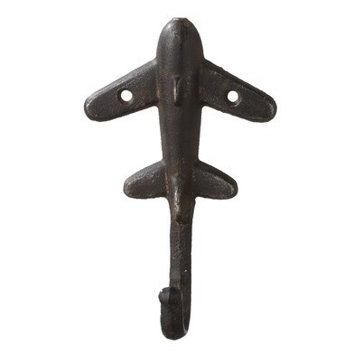 Airplane Wall Hook - Cast Iron, Color: Charcoal