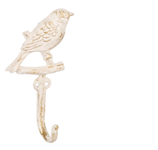 Bird Wall Hook, Color: White