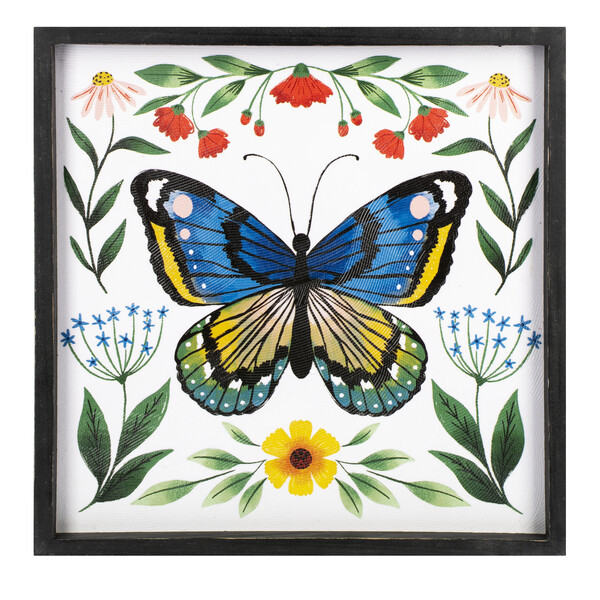 Textured Butterfly Wall Decor, Color: Blue