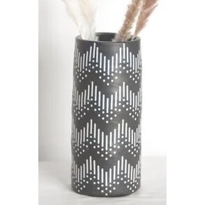 Black Boho Weave Vase