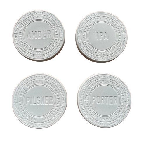 Ceramic Beer Coasters - set/4