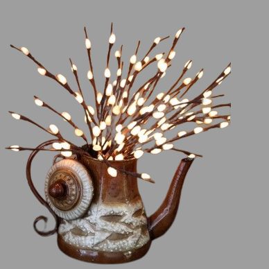 Natural Pussy Willow 60 LED