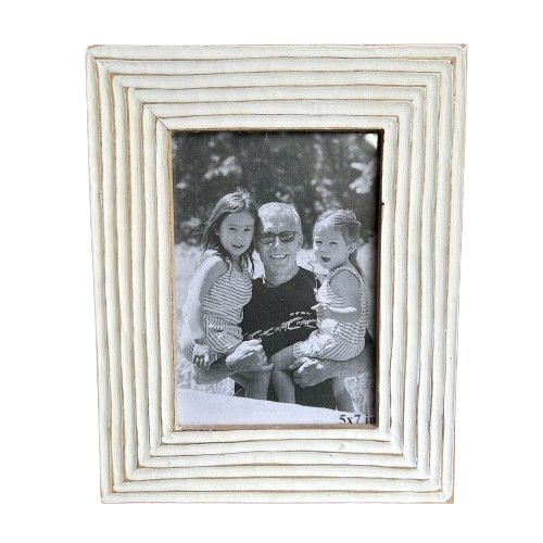 White Carved Photo Frame