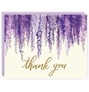 Wisteria Thank You Boxed Set - 10 cards
